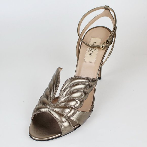 NEW Valentino Metallic Butterfly Sandals | Runway Style for Party & Events - Picture 7 of 14